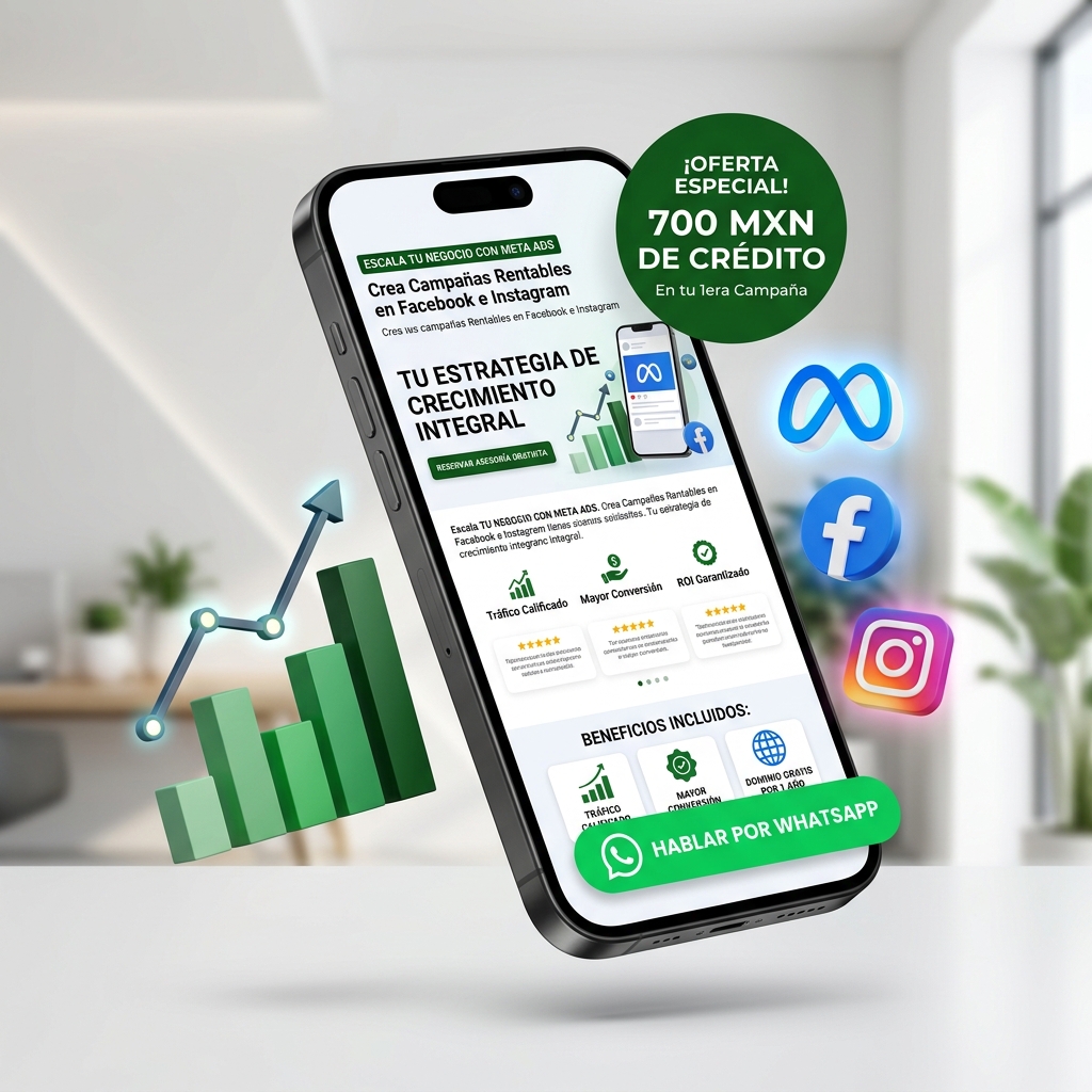 Mockup Landing Page Meta Ads Perú S/ 90